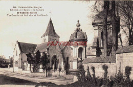 CPA SAINT WANDRILLE RANCON - SEINE MARITIME - L'EGLISE ET LE CALVAIRE - Saint-Wandrille-Rançon