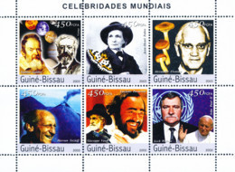 Guiné-Bissau -2003- Verne/Fabre/Fleming/Tazieff/Pavarotti/Verdi/Walesa/John Paul - MNH - Guinée-Bissau