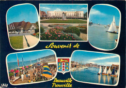 DEAUVILLE TROUVILLE La Gare Le Casino De Beauville Le Port Et Les Jetees 24(scan Recto-verso) MB2387 - Deauville