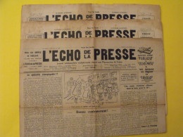 3 N° De L'Echo De La Presse De 1931-1936. Pharmaciens De France CNPF Réglementation - Altri & Non Classificati