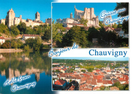 Chauvigny  Le Chateau Et L'église  Multivue Un Bonjour  30   (scan Recto-verso)MA2280Ter - Chauvigny