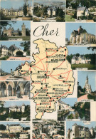 18 Carte Map Du Département Du Cher  5   (scan Recto-verso)MA2284Ter - Aubigny Sur Nere