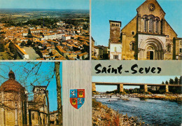  SAINT SEVER  Vue Générale Aerienne Abbatiale Et Pont  1   (scan Recto-verso)MA2282 - Saint Sever