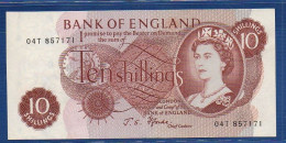 GREAT BRITAIN - P.373c – 10 Shillings ND (1960 - 1970) AUNC,  S/n 04T 857171 - 10 Schillings