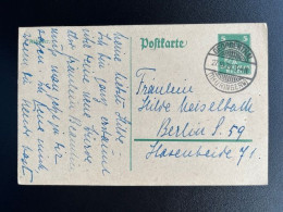 GERMANY 1924 POSTCARD GEORGENTHAL TO BERLIN 27-10-1924 DUITSLAND DEUTSCHLAND - Cartes Postales