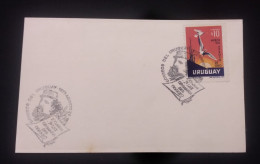 D)1977, URUGUAY, FIRST DAY COVER, ISSUE, 100 YEARS ORGANIC LAW OF THE COREO, HERO OF ARROYO DE ORO, FDC - Uruguay