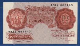 GREAT BRITAIN - P.368b – 10 Shillings ND (1950) AUNC,  S/n X81Z 663143 - 10 Schillings