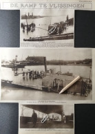 DE RAMP TE VLISSINGEN 1916 / ONDERZEEËR "5 " PER ONGELUK EEN TORPEDO AFGESCHOTEN/ MILITAIREN HOUDEN DE WACHT - Zonder Classificatie