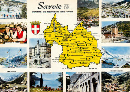 Albertville  73 Multivue Carte Map Plan Du Département De La Savoie été Hiver   30 (scan Recto-verso)MA2288Ter - Albertville