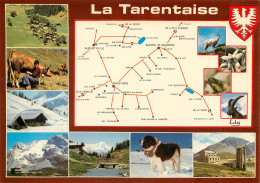 MOUTIERS  La Tarentaise Bourg St Maurice  AIME Boudin Beaufortain  Carte Map Plan   37 (scan Recto-verso)MA2288Ter - Moutiers