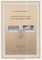 Germany Deutschland 1987-3 Fur Den Sport, Judo, Gymnastics, Canceled In Berlin - 1981-1990