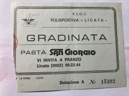 Biglietto Licata Calcio Stadio Dino Liotta Anni 90 - Tickets - Entradas