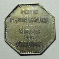 Garde Républicaine - Mess Des Officiers - 20 Centimes - Monétaires / De Nécessité