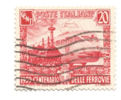 (REGNO D'ITALIA), 1939, FERROVIE ITALIANE - 2 Francobolli Usati - Oblitérés