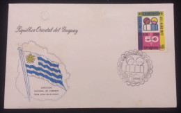 D)1977, URUGUAY, FIRST DAY COVER, ISSUE, 50TH ANNIVERSARY OF THE INTER-AMERICAN CHILDREN'S INSTITUTE, FDC - Uruguay