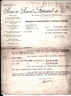 René & Raoul Amand & Cie. Succr De Vve Charles Amand & Cie. Produits Réfractaires.Raches à M. Verhelst à Lille. 1921 - 1900 – 1949