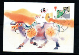 CHINESE NEW YEAR- MACAU - 1997 - Year Of Ox Maxi Card - Nouvel An Chinois