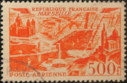 3731 - FRANCE - 1949 - POSTE AERIENNE - Vue Aérienne De Marseille - N°27 Oblitéré - 1927-1959 Afgestempeld