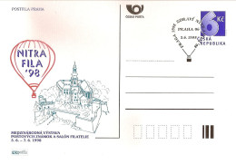 CDV A 33 Czech Republic Nitrafila Stamp Exhibition 1998 Nitra Castle And Church NOTICE POOR SCAN, BUT THE CARD IS FINE! - Postkaarten