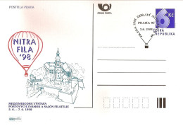 CDV A 33 Czech Republic Nitrafila Stamp Exhibition 1998 Nitra Castle And Church NOTICE POOR SCAN, BUT THE CARD IS FINE! - Cartoline Postali