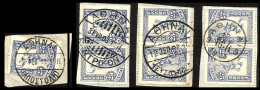 GREECE- GRECE - HELLAS 1901: 25L Flying Hermes With Four Different Cachets "ATHENS" - Affrancature Meccaniche Rosse (EMA)