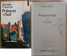 C1 Jerome CHARYN - POISSON CHAT 1983 Dedicace ENVOI SIGNED  PORT INCLUS France - Gesigneerde Boeken