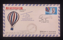 D)1968, ARGENTINA, LETTER SENT TO URUGUAY, HELICOPTER FLIGHT, COMMEMORATION OF THE FIRST CROSSING OF THE RIO DE LA PLATA - Other & Unclassified