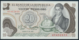 Geldschein Banknote Colombia Kolumbien 20 Pesos Oro 1982 UNC P409 - Sonstige & Ohne Zuordnung