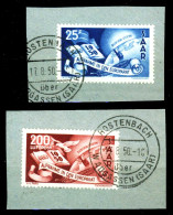 SAARLAND 1950 Nr 297-298 Zentrisch Gestempelt X399012 - Gebraucht