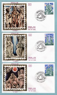 FDC Monaco 1982 - Noël 1981 - YT 1352 Les Rois Mages - YT 1353 La Sainte Famille - YT 1354 Les Berges - FDC