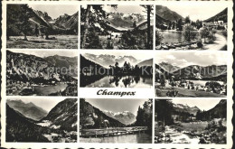 12178622 Champex-Lac Panorama Teilansichten Bruecke Bootshafen Champex-Lac - Autres & Non Classés