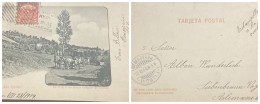O) 1904 CHILE,  COAT OF ARMS 5c Red,  POSADA LAS QUILAS, POSTAL CARD CIRCULATED TO GERMANY - Chili