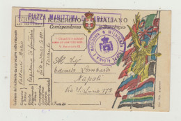 FRANCHIGIA VIAGGIATA NEL 1919 ANNULLO INTENDENZA TRUPPE ALBANIA E MACEDONIA VERSO NAPOLI WW1 - Franchise