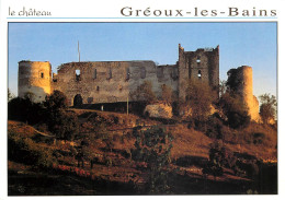 GREOUX LES BAINS Le Chateau Au Coucher Du Soleil 21(scan Recto-verso) MC2446 - Gréoux-les-Bains