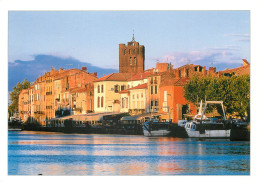 AGDE Les Quais Au Coucher De Soleil 24(scan Recto-verso) MC2486 - Agde