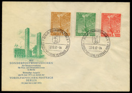 BERLIN 1952 Nr 88-90 BRIEF FDC X6E2CEA - Covers & Documents
