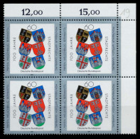 BRD 1991 Nr 1528 Postfrisch VIERERBLOCK ECKE-ORE X76CDF6 - Unused Stamps