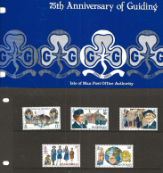 Isle Of Man 1985 Guiding, Girl Scouts,  Mi 272-276 MNH(**) In Folder - Isola Di Man