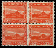 SAARGEBIET LANDS.BILD Nr 59A Postfrisch VIERERBLOCK X788422 - Unused Stamps