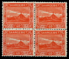 SAARGEBIET LANDS.BILD Nr 59A Postfrisch VIERERBLOCK X788422 - Ongebruikt