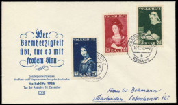 SAARLAND 1956 Nr 376-378 BRIEF FDC X78DC92 - Storia Postale