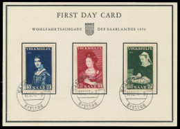 SAARLAND 1956 Nr 376-378 BRIEF FDC X78DC76 - Briefe U. Dokumente