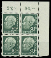 BRD DS HEUSS 2 Nr 259y Postfrisch VIERERBLOCK ECKE-ORE X792C36 - Unused Stamps
