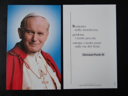 Italienisches Andachtsbild, Gebetszettel, Giovanni Paolo II - Johannes Paul II - - Imágenes Religiosas