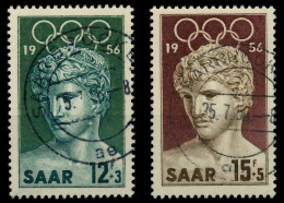 SAARLAND 1956 Nr 371-372 Zentrisch Gestempelt X79CB4A - Used Stamps