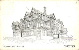 12139115 Chester Cheshire Blossoms Hotel Zeichnung  - Sonstige & Ohne Zuordnung