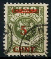 MEMEL 1923 Nr 174Ie Gestempelt Gepr. X7B2486 - Memelgebiet 1923