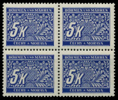 BÖHMEN MÄHREN PORTO Nr 12 Postfrisch VIERERBLOCK X7B66B6 - Unused Stamps