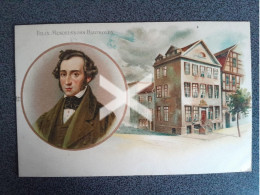FELIX MANDELLOHN BARTHOLDY OLD COURT CARD CHROMOLITHO POSTCARD German Composer, Pianist, Organist And Conductor - Music And Musicians