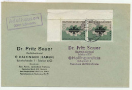 BRD 1958 Nr 292 BRIEF MEF ECKE-ULI X7E66A2 - Storia Postale